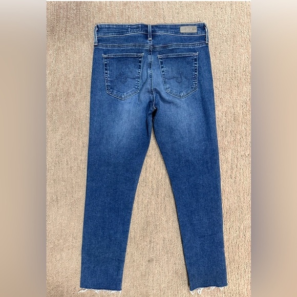 Adriano Goldschmidt The Farrah High-Rise Skinny Ankle Raw Hem Jeans Size 28R - Picture 9 of 16